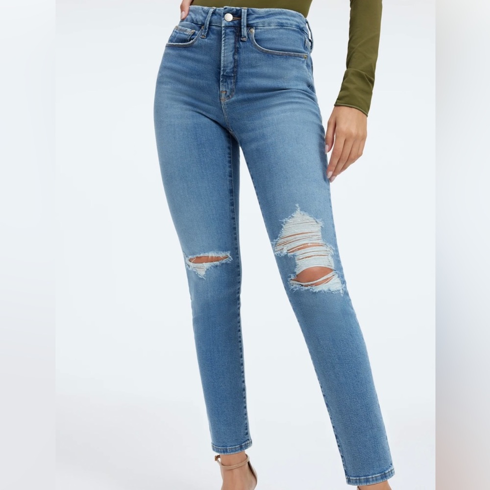 GOOD AMERICAN GOOD LEGS CIGARETTE JEANS